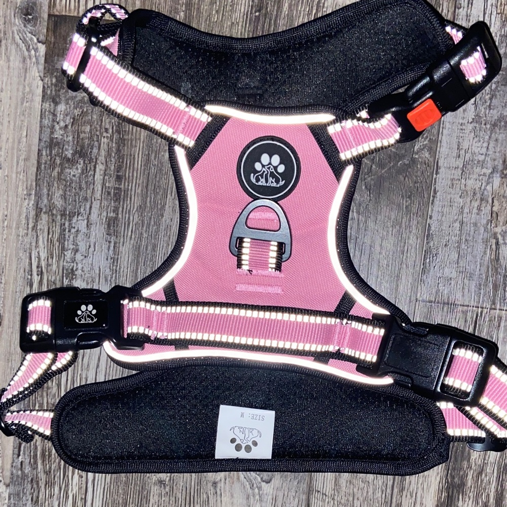 Pink and Black Dog Harness